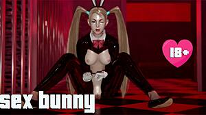 रैबिट उसकी डिक पर जम्प्स करती है 3D SFM हेंटाई में