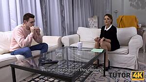 Tutor4k: Мачеха меняет секс на деньги со стуком вместо оплаты