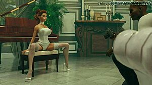 Bröllopsdagsförräderi med stor svart kuk