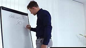 FamilyBangs Com - Падчерица Риа Санн трахнута жестко Джорджем Улом в двойном акшене