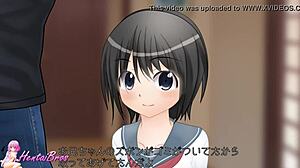 Hentai-tyttöystävät salakavala imupeli 3D-animeessa