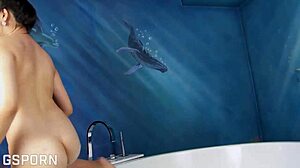 ragazza thai sexy 18+ strofina figa pelosa nella vasca