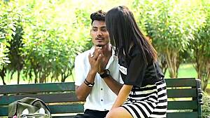 मेरी मीठी दिल्ली गर्लफ्रेंड को जसोला विहार में किस करता हूँ।