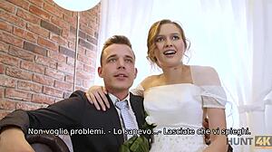 Hunt4k: Çoraplı Çek gelin para için gizli kameralı köpek stiliyle alındı