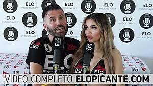 Elo Podcast Sucks Veve Valencia's Tits in Steamy Spanish Tease Session