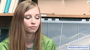 cop nails redhead teen shoplifter