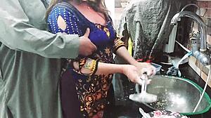 Village owner sneaks up and pounds indian maid alone in kitchen