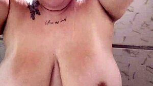 Luna Soaps Massive Natural Tits In Shower POV