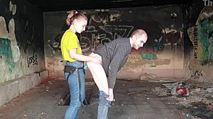Mistress anastasia pegs slave sasha raw outdoors in abandoned house