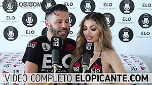 Elo Podcast Sucks Veve Valencia's Tits in Steamy Spanish Tease Session