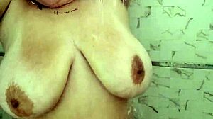 Luna Soaps Massive Natural Tits In Shower POV