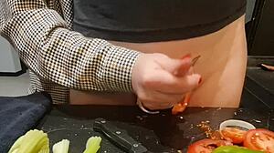watch extreme cock torment with urethral insertion in kitchen