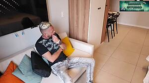 hey bro-in-law tries anal but fails grabs banana instead