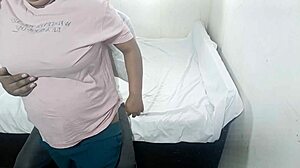 hey i bent over friend's chubby stepdaughter fucked her tight pussy doggystyle on bed