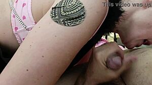 French milf in stockings skirt pantyhose gets rough pov ass to mouth fuck homemade