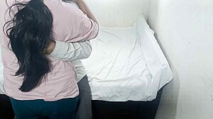 hey i bent over friend's chubby stepdaughter fucked her tight pussy doggystyle on bed