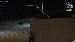 beach security catches naked couple's wild public tit bounce