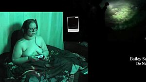 Damn naked brunette with big natural tits plays Alan Wake 2 part 19