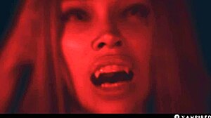Bloodrayne Cosplay: Asian Vampire Mistress Controls Octokuro Sucks Her Huge Tits Wet