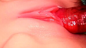 Close up on that bare cock sliding into her smooth shaved ass no protection needed