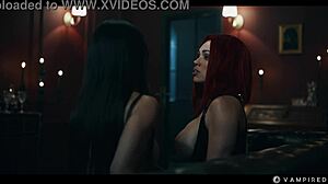 Bloodrayne Cosplay: Asian Vampire Mistress Controls Octokuro Sucks Her Huge Tits Wet