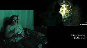 Damn naked brunette with big natural tits plays Alan Wake 2 part 19