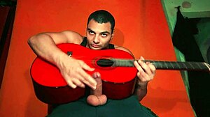 Holy Shit! Chinese Stud Grinds Yamaha Guitar on Monster Cock