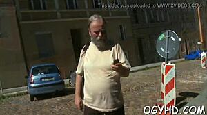 Old shaft roughly enters young Russian teen's tight sloppy pussy