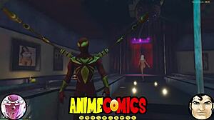 Spider Man pounds the prostitute hard in comic monster fuck
