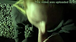 security guard catches redhead thief and punishes her pussy on street doggystyle?