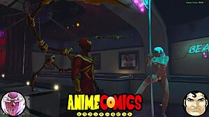 Spider Man pounds the prostitute hard in comic monster fuck
