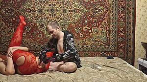 sasha earth spreads cheeks for deep ass dildo play under anastasia's mistress watch