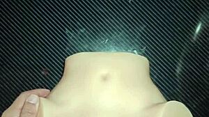 Candy tests positions with deep creampie vagina fillings up close
