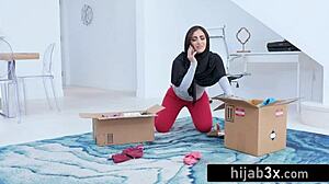 hijab brat gets punished rough by stepsis boyfriend doggystyle... oops!