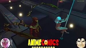 Spider Man pounds the prostitute hard in comic monster fuck