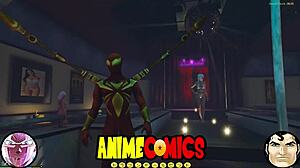 Spider Man pounds the prostitute hard in comic monster fuck