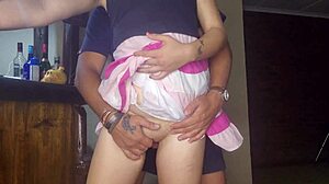 18yo skirt teen accidental pussy rub ends in hot cumshot