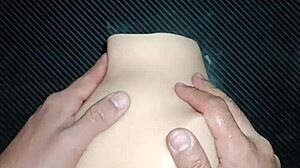 Candy tests positions with deep creampie vagina fillings up close