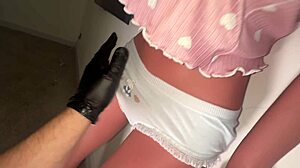 he fucks 18-year-old virgin beauty beside her doll replica