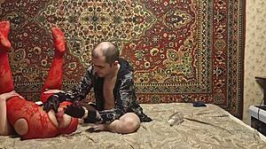sasha earth spreads cheeks for deep ass dildo play under anastasia's mistress watch