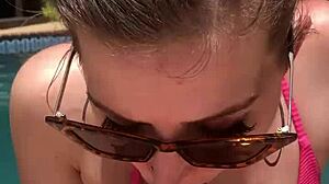 Hey, watch Katarinakitty deep throat that cock by the pool.
