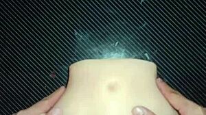 Candy tests positions with deep creampie vagina fillings up close