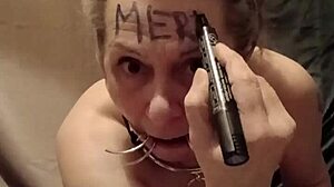 french slave maid bound bent over spanked with belt mouth gag uro outdoor bdsm
