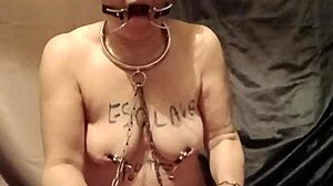 french slave maid bound bent over spanked with belt mouth gag uro outdoor bdsm