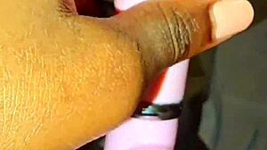 ohh sexy ebony babe fingers her creamy tight pussy till she squirts everywhere