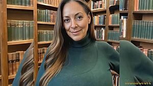 busty milf mona croft teases with her massive bra-stuffed tits