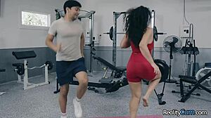 Busty curly brunette Victoria Voxxx shakes big ass before Max Fills deep fucks her wet pussy hardcore