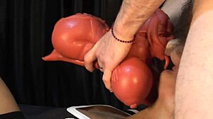 petite 18+ throat takes his balls while fucked by mrlsexdoll