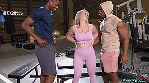 Hey blonde milf Kay Carter, wanna cuckold hubby takin two huge black cocks doggystyle at gym?
