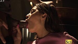 Casada sneaks out to the balada for big black cock pounding but what about her curious husband watching?